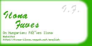 ilona fuves business card